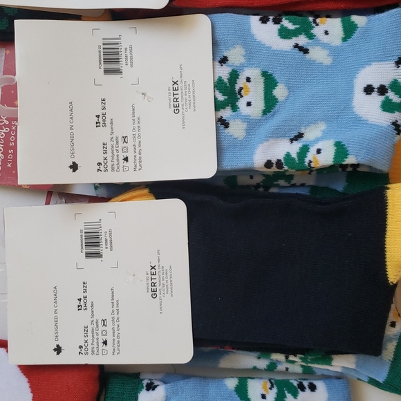 x18 NWT Kids Christmas Socks Childrens Holiday Socks Santa Snowman Dinosaurs - Picture 11 of 12